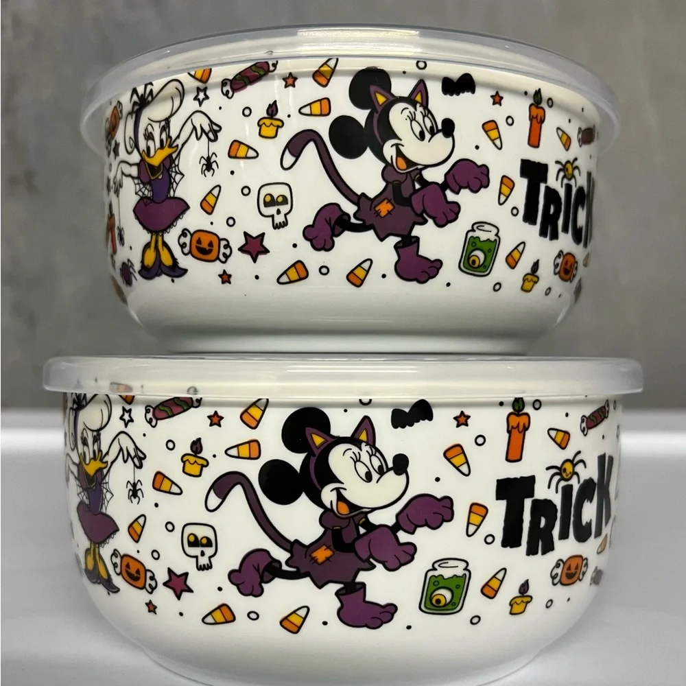 Disney Mickey and Friends Halloween Nesting Bowls with Pressure Release Lids